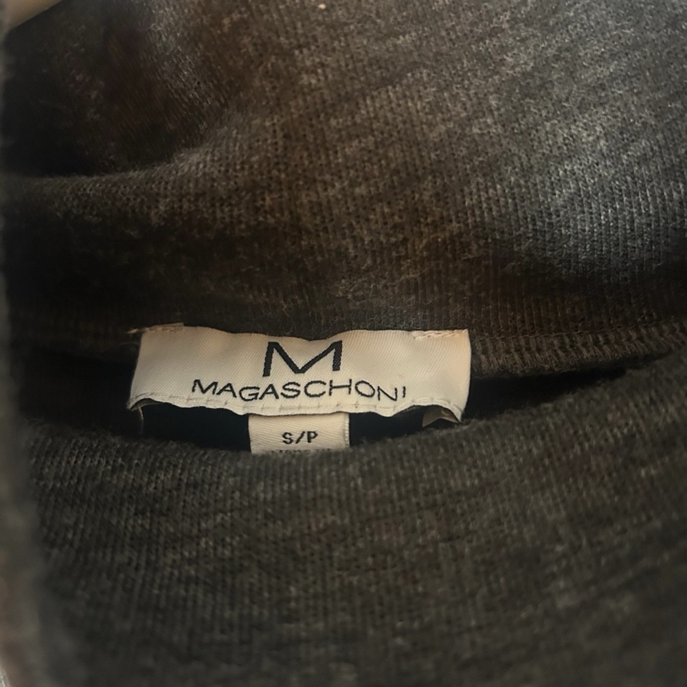 Magaschoni Gray Mock Neck Sweater | Soft Pullover Top Size Small - Picture 5 of 11